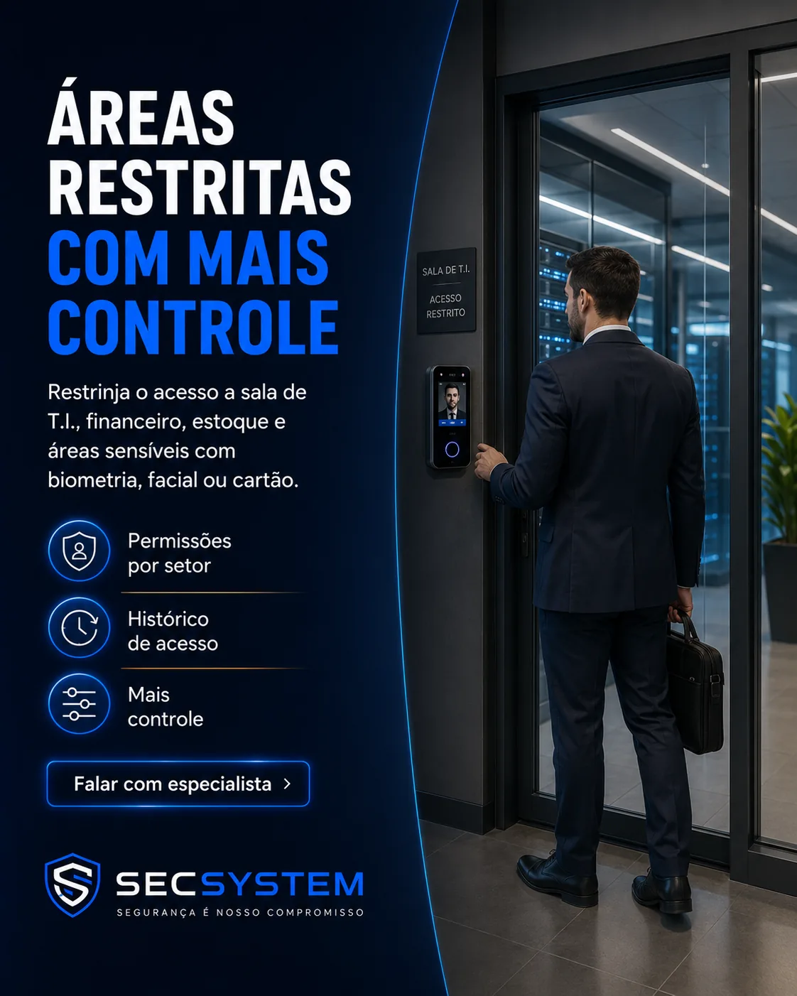 controle de acesso para empresas com reconhecimento facial em áreas restritas