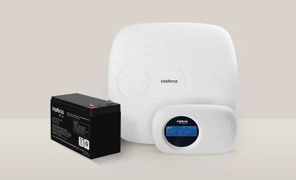 Central de alarme com bateria de backup para diagnóstico de disparo falso