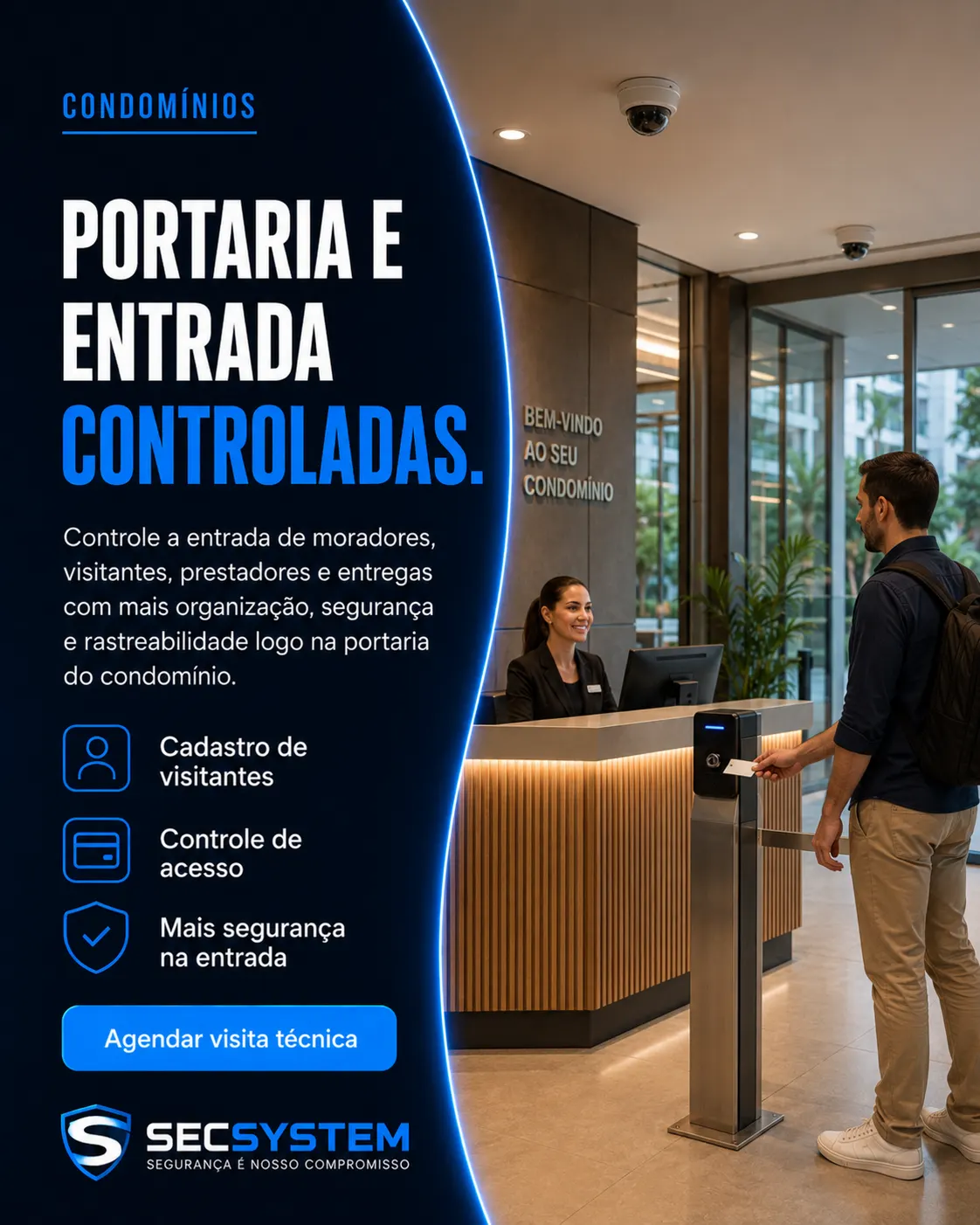 Portaria e controle de acesso para condomínios