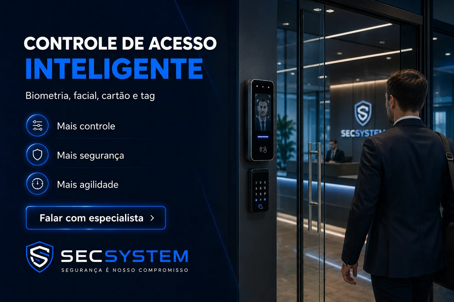 Controle de acesso com reconhecimento facial e TAG