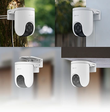 Pontos recomendados para instalação da câmera EZVIZ H8c em uma residência