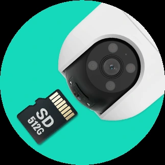 Cartão microSD de até 512 GB usado na EZVIZ H8c para gravação local