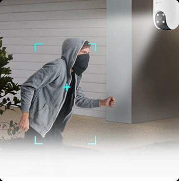 EZVIZ H8c detectando e rastreando uma pessoa por inteligência artificial