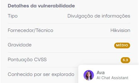 Ficha técnica da CVE-2026-61392 na base de dados de vulnerabilidades da SentinelOne, mostrando CVSS 5,3 e 'Explorada ativamente: Não'
