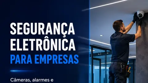 Segurança eletrônica para empresas com câmeras e controle de acesso